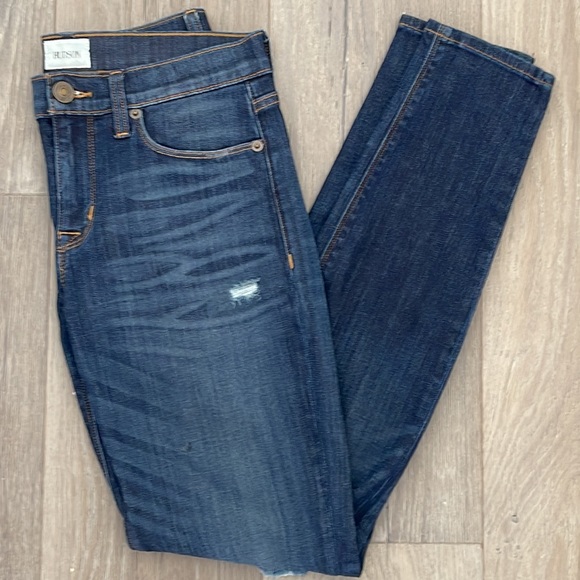 Hudson Super Skinny Mid-rise Distressed Crue Color Jeans- 26 W - Picture 4 of 16